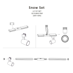 Light Prestige Snow SET 1F czarny GU10 czarny LP-737 BK SET