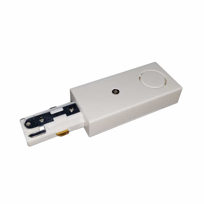 Light Prestige Zasilanie końcowe do szynoprzewodów 1F białe  LP-556-S-WH