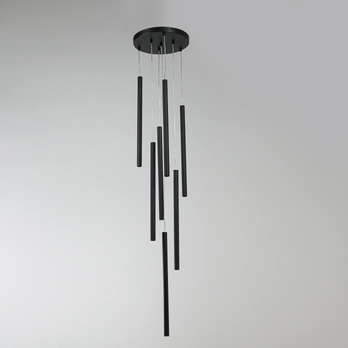 Light Prestige Lungo 7 czarna lampa wisząca LP-894/7P BK 7xG9 czarny