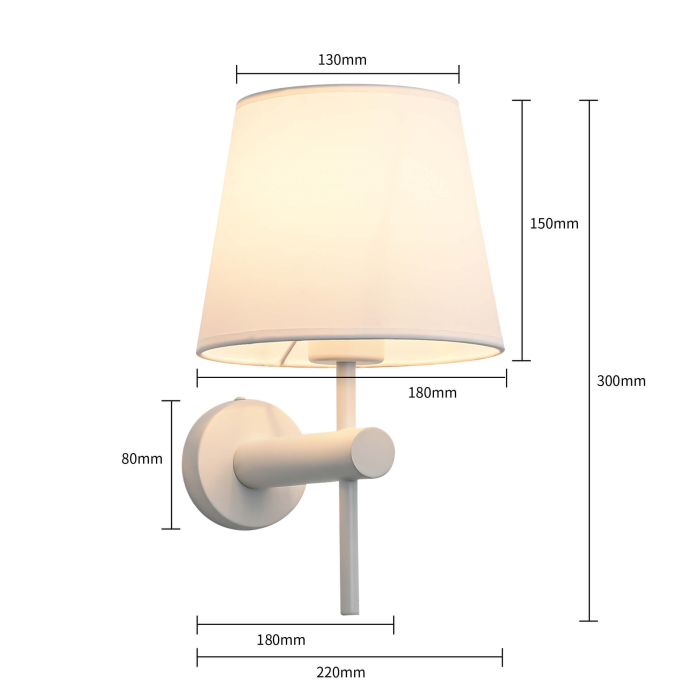 Light Prestige Tivoli kinkiet biały E27 biały LP-1133/1W WH