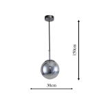 Light Prestige Palla wisząca chrom E27 srebrny/transparentny LP-2844/1P CH