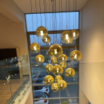 Light Prestige Palla wisząca złota E27 złoty/transparentny LP-2844/1P GD