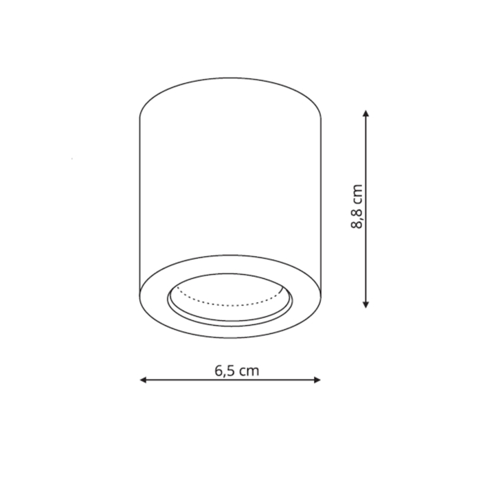 Light Prestige Oprawa natynkowa Faro czarna IP65 GU10 czarny LP-6510/1SM BK