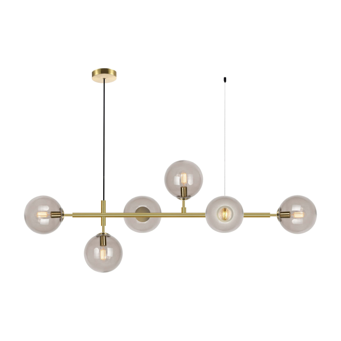 Light Prestige Alisa lampa wisząca transparentne kulki LP-005/6P TR 6xE14 złoty / transparentny