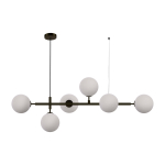 Light Prestige Alisa lampa wisząca czarna białe kulki LP-005/6P BK/WH 6xE14 czarny / biały