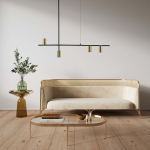Light Prestige Arizona 4 linia lampa wisząca czarny/złoty LP-074/4PL BK/GD 4xGU10 czarny / złoty