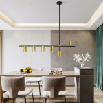 Light Prestige Arizona 6 linia lampa wisząca czarny/złoty LP-074/6PL BK/GD 6xGU10 czarny / złoty