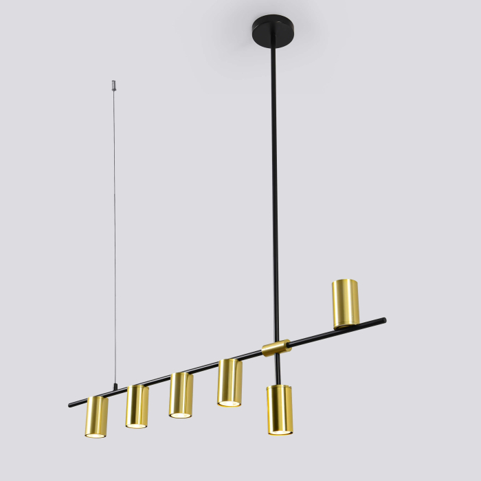 Light Prestige Arizona 6 linia lampa wisząca czarny/złoty LP-074/6PL BK/GD 6xGU10 czarny / złoty