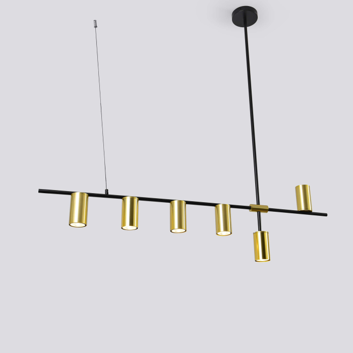 Light Prestige Arizona 6 linia lampa wisząca czarny/złoty LP-074/6PL BK/GD 6xGU10 czarny / złoty