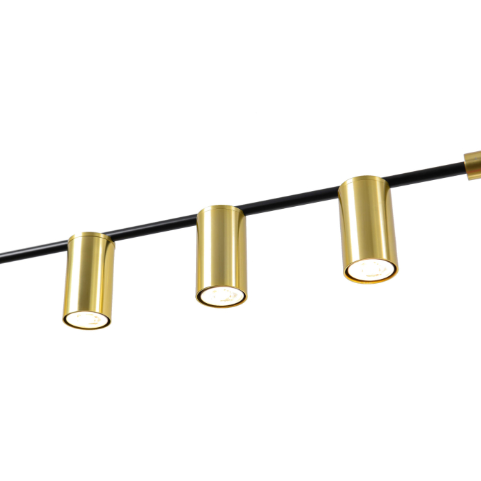 Light Prestige Arizona 6 linia lampa wisząca czarny/złoty LP-074/6PL BK/GD 6xGU10 czarny / złoty