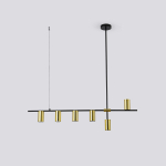 Light Prestige Arizona 6 linia lampa wisząca czarny/złoty LP-074/6PL BK/GD 6xGU10 czarny / złoty