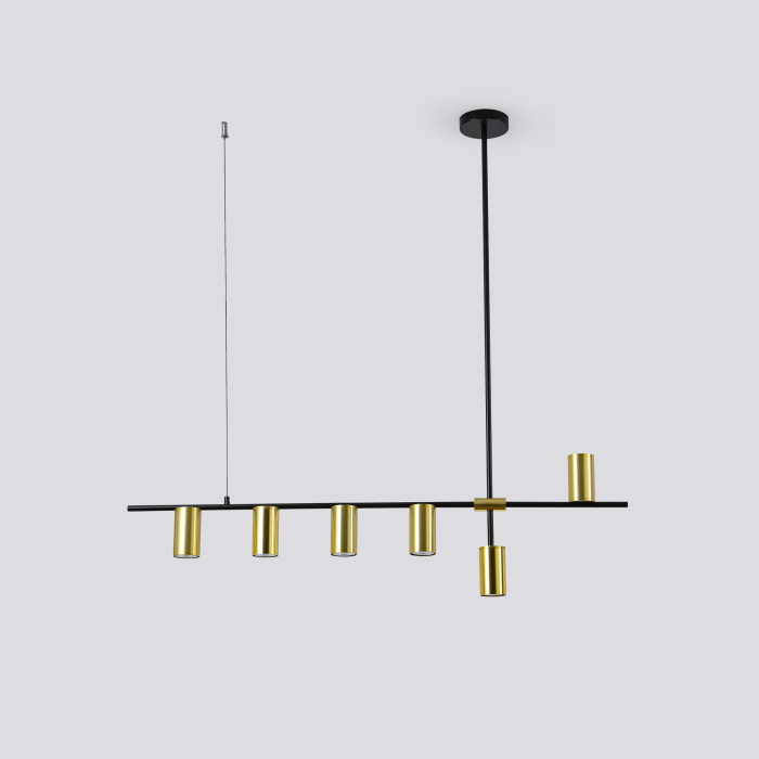 Light Prestige Arizona 6 linia lampa wisząca czarny/złoty LP-074/6PL BK/GD 6xGU10 czarny / złoty