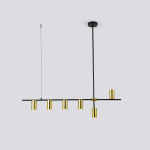 Light Prestige Arizona 6 linia lampa wisząca czarny/złoty LP-074/6PL BK/GD 6xGU10 czarny / złoty