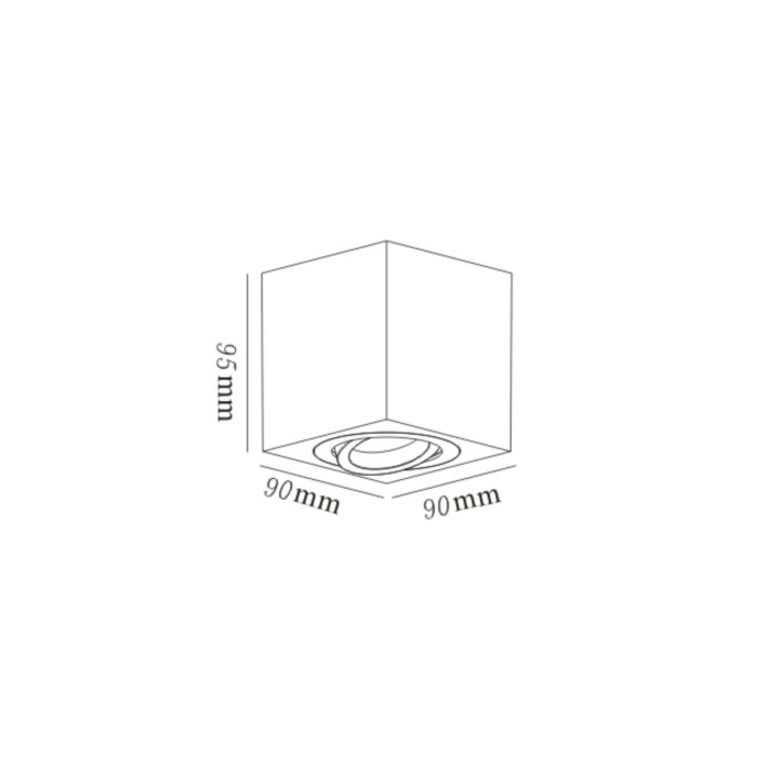 Light Prestige Lyon 1 oprawa natynkowa biala GU10 biały LP-5881/1SM WH