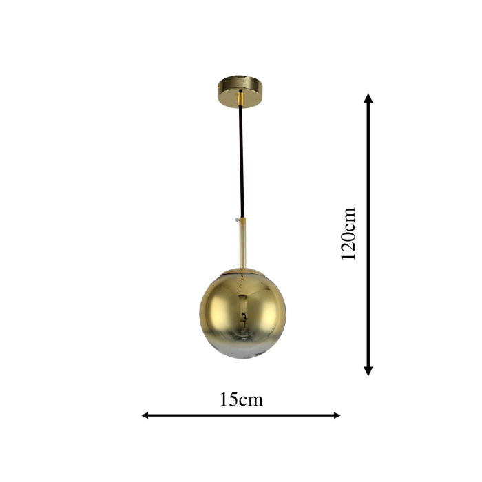 Light Prestige Palla lampa wisząca mała złota LP-2844/1P S GD 1xE14 złoty/transparentny