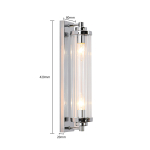 Light Prestige Lorenzo Kinkiet E14 2x40W transparentny/srebrny LP-2960/1W CH