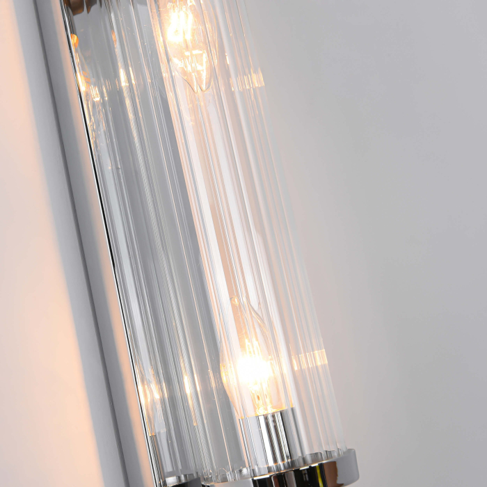 Light Prestige Lorenzo Kinkiet E14 2x40W transparentny/srebrny LP-2960/1W CH