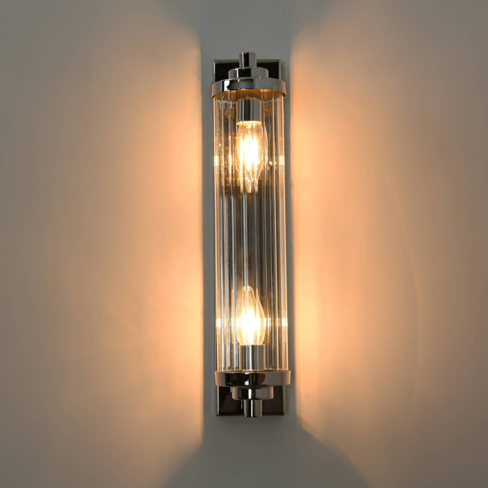 Light Prestige Lorenzo Kinkiet E14 2x40W transparentny/srebrny LP-2960/1W CH