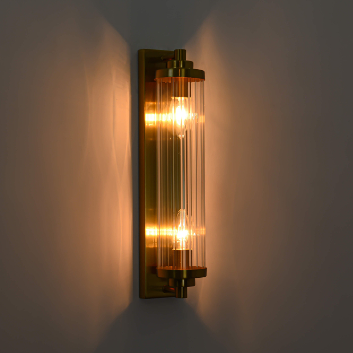 Light Prestige Lorenzo Kinkiet E14 2x40W transparentny/złoty LP-2960/1W GD