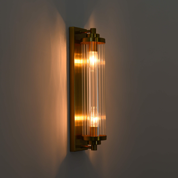 Light Prestige Lorenzo Kinkiet E14 2x40W transparentny/złoty LP-2960/1W GD