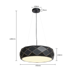 Light Prestige Reus wisząca czarna E27 czarny LP-8069/1P BK