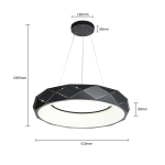 Light Prestige Reus LED wisząca czarna LED czarny LP-8069/1P LED BK
