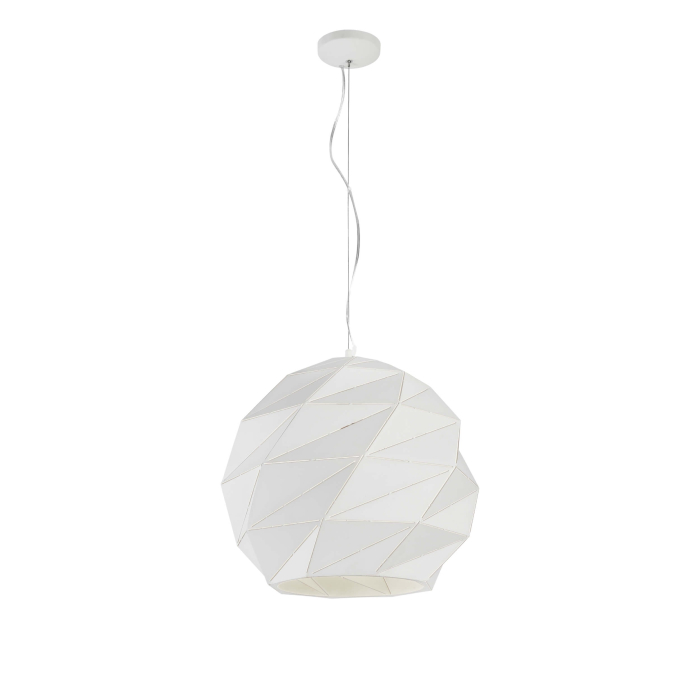 Light Prestige Reus wisząca kula duża biała E27 biały LP-8069/1P L WH