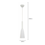 Light Prestige Solin wisząca biała  E27 biały LP-181/1P WH