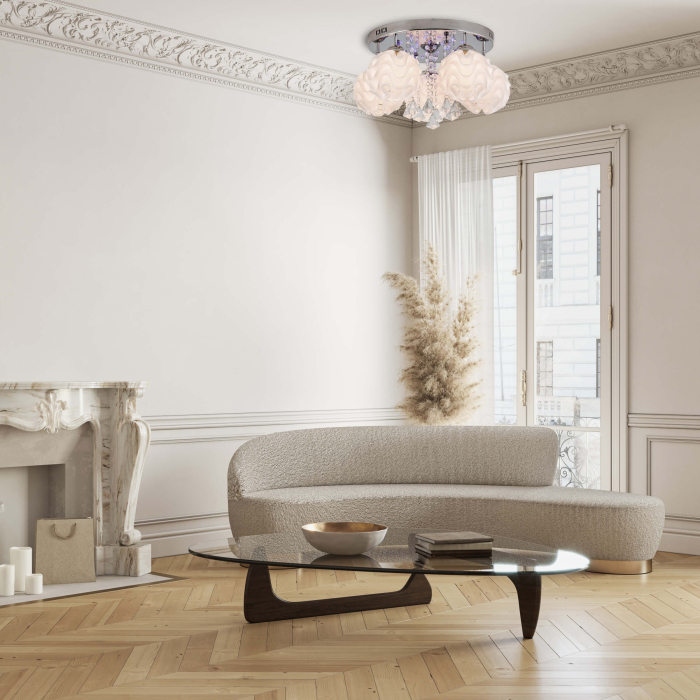 Light Prestige Sada 3 plafon E14 biały, srebrny LP-119/3C