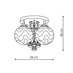 Light Prestige Sada 3 plafon E14 biały, srebrny LP-119/3C