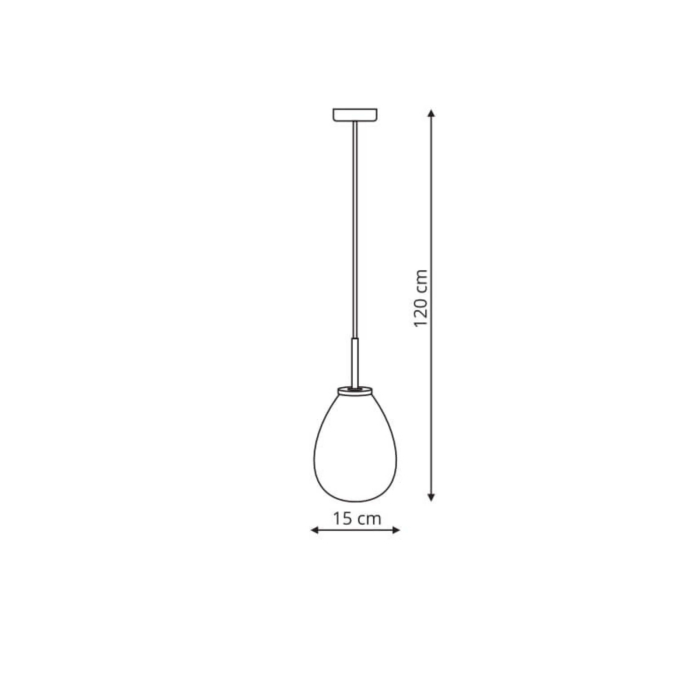 Light Prestige Fondi 1 wisząca E14 transparentny LP-1214/1P