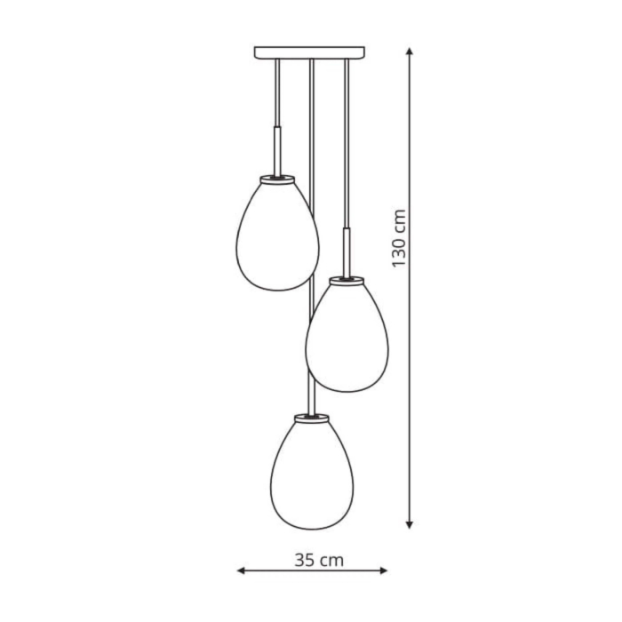 Light Prestige Fondi 3 wiszaca E14 transparentny LP-1214/3P