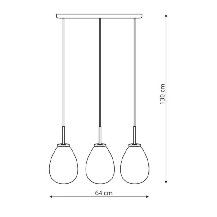 Light Prestige Fondi 3 linia wisząca E14 czarny LP-1214/3L