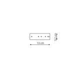 Light Prestige Łącznik I magnetic czarny  LP-551-MAG-BK