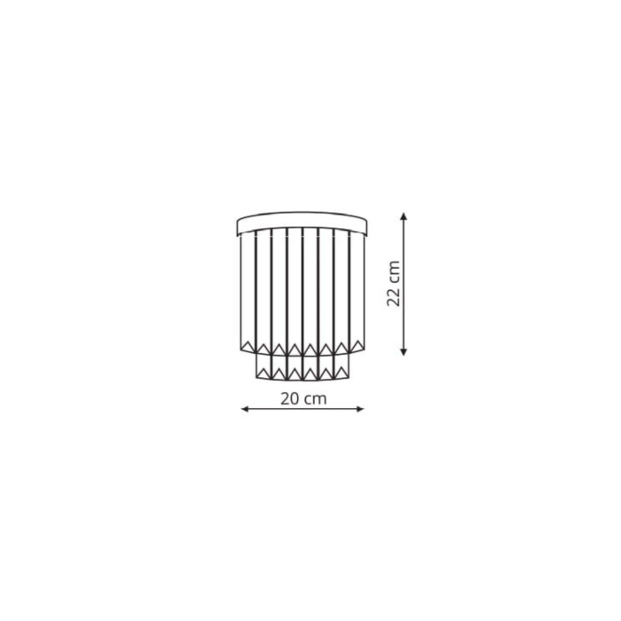 Light Prestige Vetro kinkiet E14 transparentny/chrom LP-2910/1W