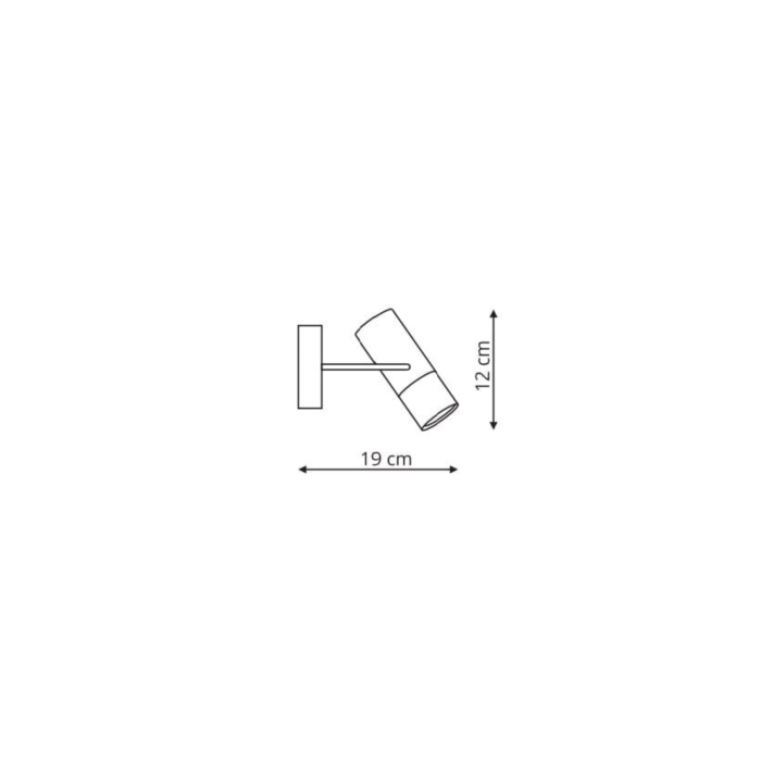 Light Prestige Bovino kinkiet GU10 czarny/ brązowy LP-1111/1W