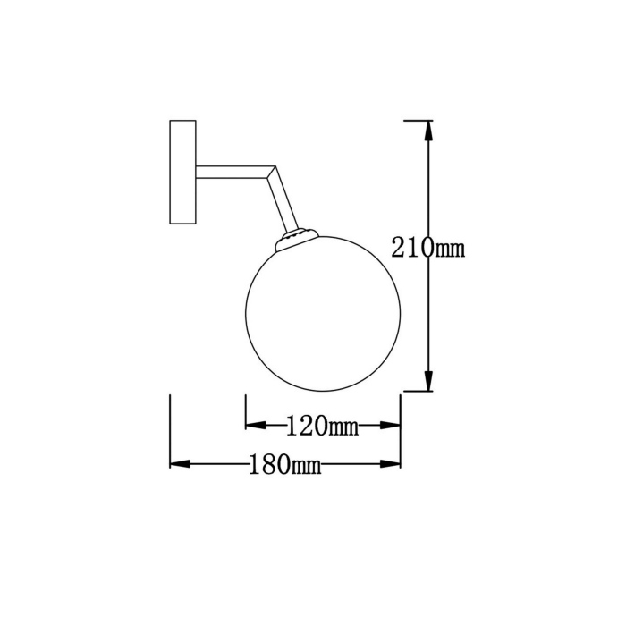 Light Prestige Dorado kinkiet czarny LP-002/1W BK 1xG9 czarny / biały