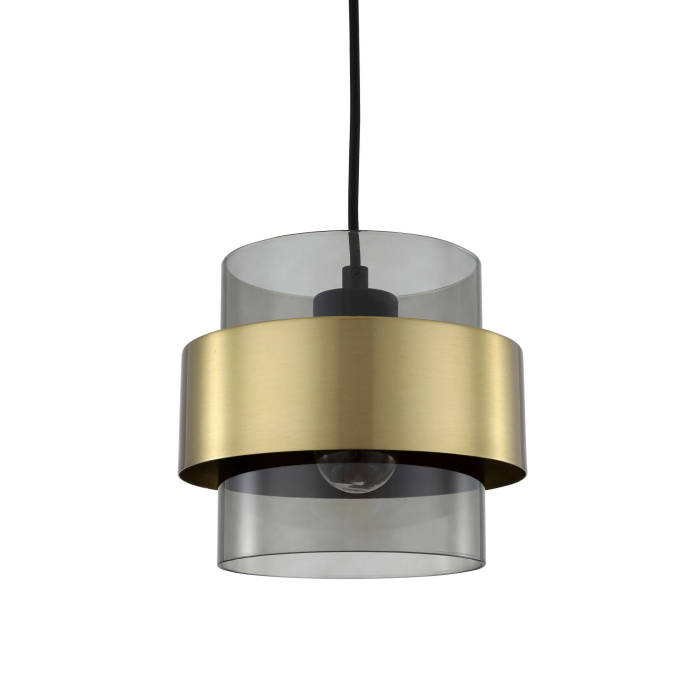 Light Prestige Miele Lampa wisząca E27 1x40W dymny/złoty LP-866/1P SM/GD