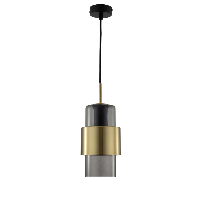 Light Prestige Miele Lampa wisząca E27 1x40W dymny/złoty LP-866/1P L SM/GD
