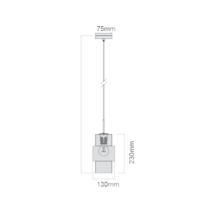 Light Prestige Miele Lampa wisząca E27 1x40W dymny/złoty LP-866/1P L SM/GD
