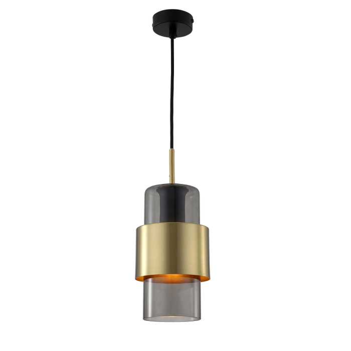 Light Prestige Miele Lampa wisząca E27 1x40W dymny/złoty LP-866/1P L SM/GD