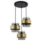 Light Prestige Miele Lampa wisząca E27 3x40W dymny/złoty LP-866/3P SM/GD