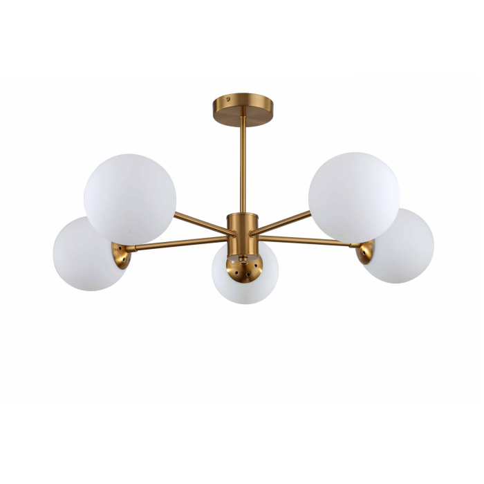 Light Prestige Roma Lampa wisząca E14 5x40W złoty/biały LP-1345/5P GD