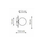 Light Prestige Roma Kinkiet G9 1x5W czarny/biały LP-1345/1W BK