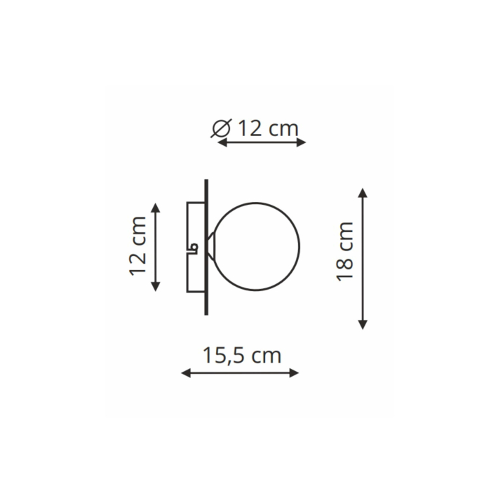 Light Prestige Roma Kinkiet G9 1x5W złoty/biały LP-1345/1W GD