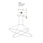 Light Prestige Halifax lampa wisząca czarna LP-940/2P 4BK 2xLED czarny