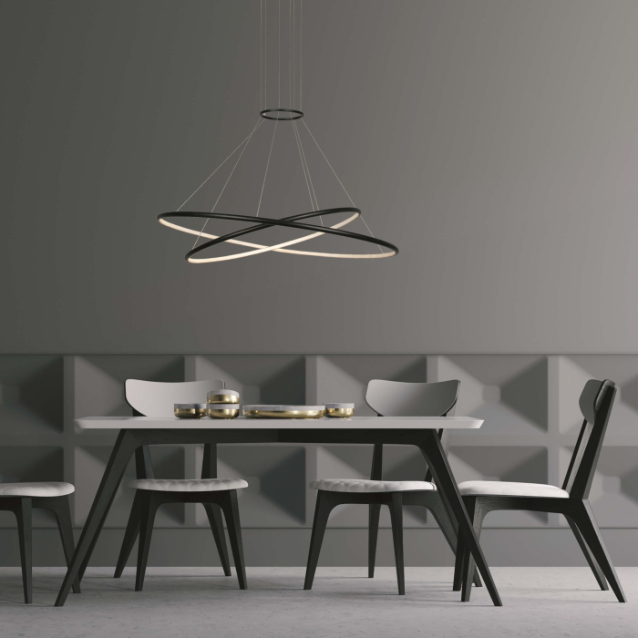 Light Prestige Halifax lampa wisząca czarna LP-940/2P 4BK 2xLED czarny