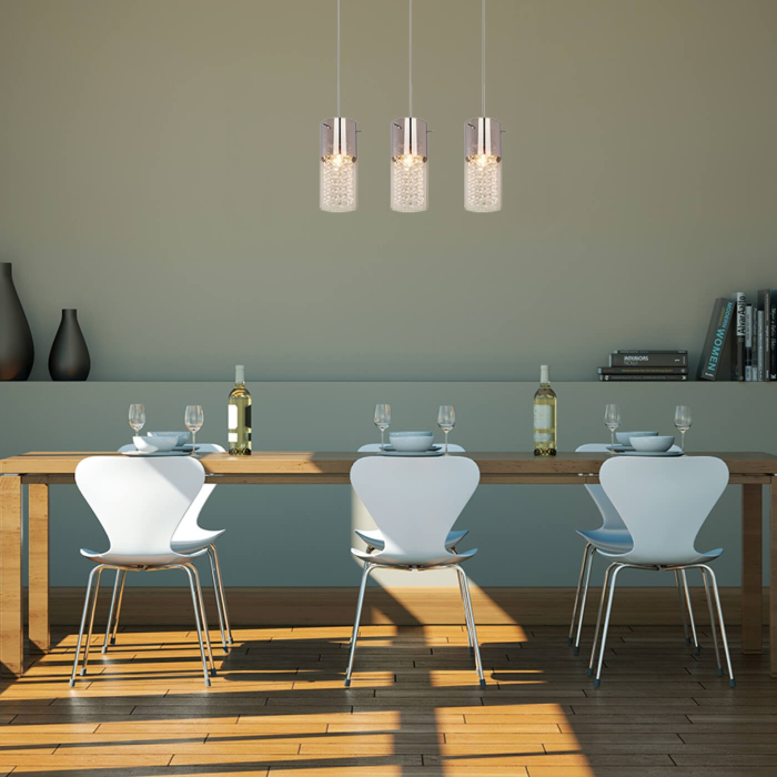 Light Prestige Zara 1 wisząca 1xE14 srebrny, transparentny LP-5221/1P