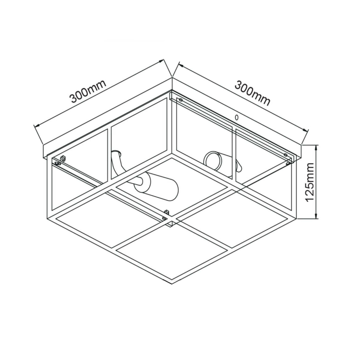 Light Prestige Monza plafon E14 chrom / transparentny LP-2323/2C
