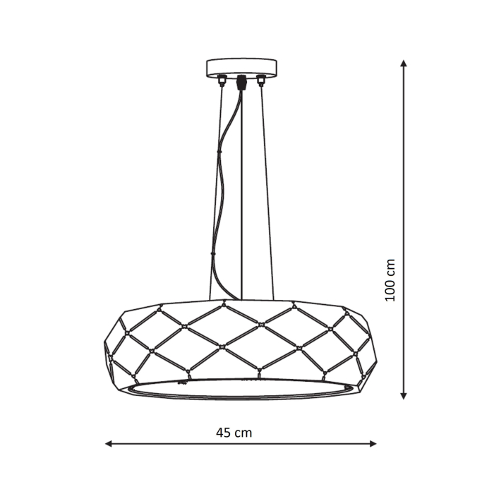 Light Prestige REUS Lampa wisząca E27 3x40W złoty LP-8069/1P GD